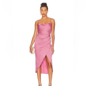 REVOLVE Asymmetrical Dress in Deep Pink